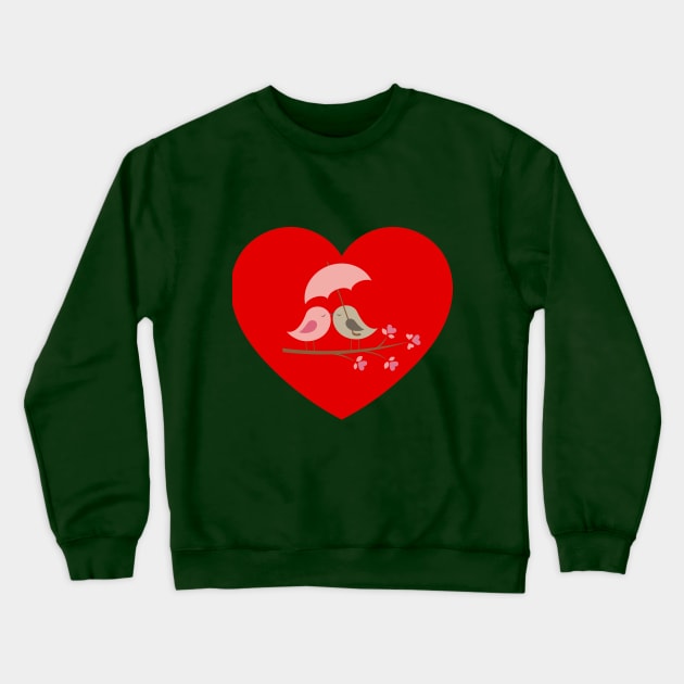 Love Birds Crewneck Sweatshirt by ShubShank